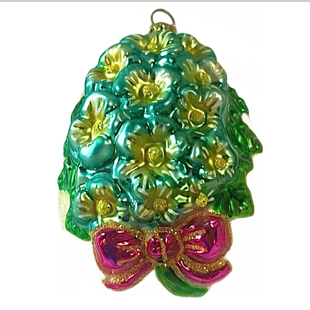 Christopher Radko Egg blossom flowers Christmas Ornament. 1998